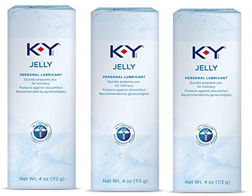 K-Y Jelly Personal Water Based Lubricant, 4 oz, 3 Bottles