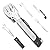 ROXON 6-in-1 BBQ Multi Tool Detachable and Foldable Grill Tool Set with Spatula, Fork, Barbecue Tongs, Bottle Opener and More - Portable Grilling Multitool for Backyard Grilling, BBQ and Camping