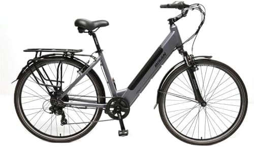 Bisan Moon Elektrikli Bisiklet 47 Cm V 700C Jant 7 Vites Metalik Gri Siyah
