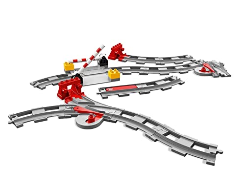 LEGO-10882-DUPLO-Town-Treinrails-Bouwset-met-Rode-Actiesteen-voor-Kinderen-van-2-Jaar-en-Ouder