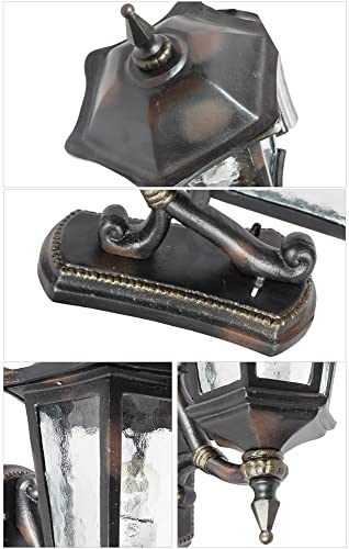 Applique d'extérieur étanche en métal noir pour éclairage de porte - 6