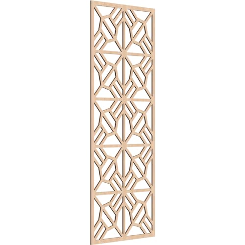 Image of 25 3 /8 inchW x 64 3 /8 inchH x 1 /4 inchT Auburn Decorative Fretwork Wood Wall Panels, Red Oak