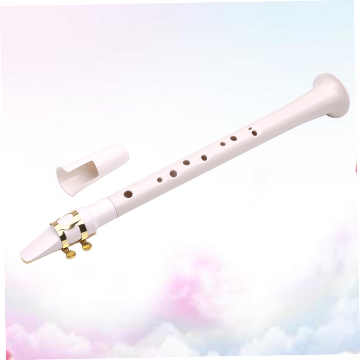 VICASKY Pocket Saxophone Mini Portable Woodwind Instrument Design White Color for Music Lovers The Melodies Anywhere Ease