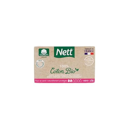 Nett 100% Coton Bio 16 Tampons Mini
