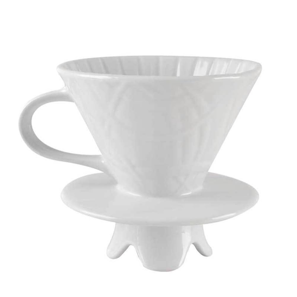 UDSKNV[KSL Coffee Maker Accessories Large Ceramic Hand Filter Cup Three-Hole Filter Funnel Filter Cup