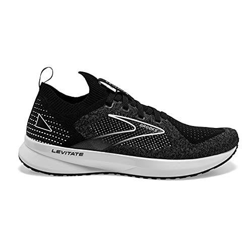 Image of Brooks Women's Levitate StealthFit 5 Neutral Running Shoe, Black /Grey /White, 9.5