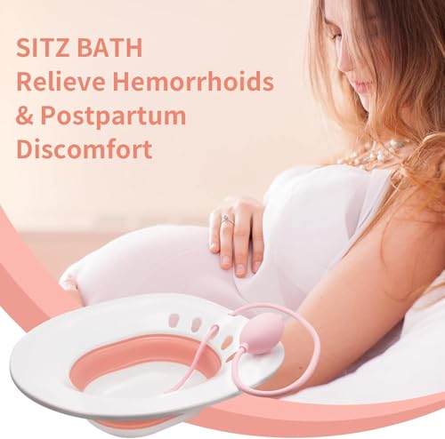 Image of Gadget Deals- sitz bath tub for fissure | sitz bath tub for adults | sitz bath tub for post delivery | sitz bath tub for piles |Fits All Toilet Seats-Postpartum Care, Hemorrhoids Inflammation Treatment- piles tub for hot water