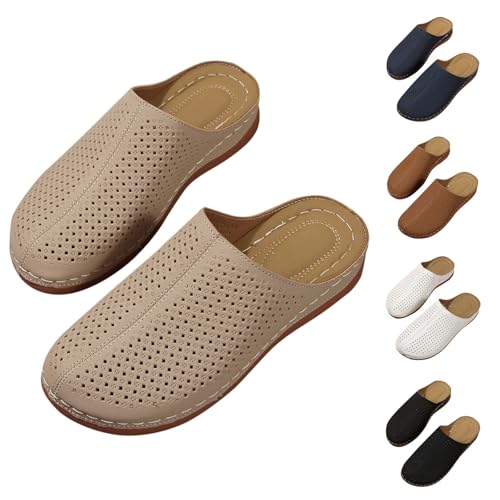 Sabots à plateforme pour femme en cuir synthétique élégant et confortable