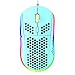 Produktbild RGB Bienenwabe Leicht Gaming-Maus, 6 Programmierbare Tasten, 6 RGB-Hintergrundbeleuchtungsmodi und 6400 DPI Einstellbar, USB-Kabel, Plug & Play, Kompatibel mit Windows, Mac, Laptop, PS4, XBox Grün