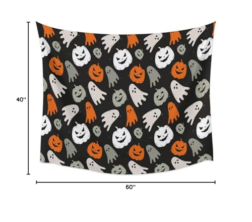 Loopop LPP-230721-SCRY01709GTAALOP Halloween Tapestry Wall Hanging Ghost Pumkin Monster Tapestries Aesthetic Cute Cartoon Orange Tapestry thumb #7