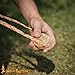 Lord of Battles Balearic Roman Greek Sling Handcrafted Braided Cords Throwing Slingshot for Historical Reenactments (Leather Sling Set of 2)