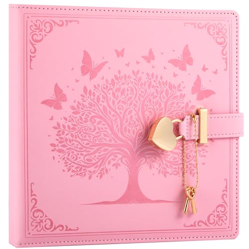Diario con llave y candado de corazón para escribir memorias personales en casa