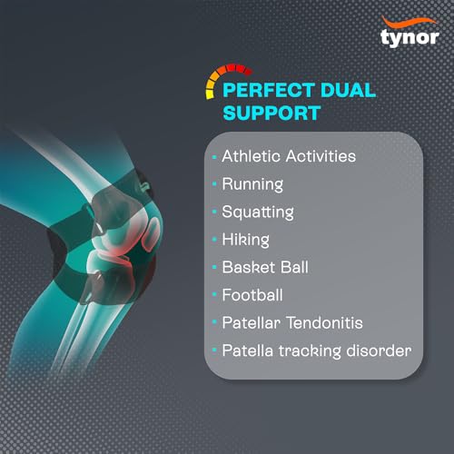 Image of TYNOR Dual Patellar Knee Support, Black, Universal, 1 Unit