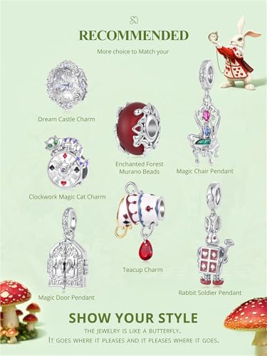 Dijes de castillo de cuento de hadas para regalar en pulseras 5