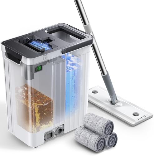 ADICOM Mop and Bucket Set | Auto-Spray Cleaning | Dirty...