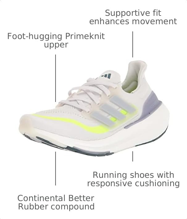 Image of adidas Womens Ultraboost Ultra Boost Light Running Sneakers Shoes - Black