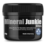 GlasGarten Mineral Junkie Bites | 50g - Alimento Mineral Premium para gambas y Caracoles, alimento suplementario/alimento de cría con minerales, bocados Blandos