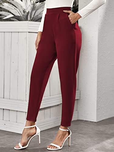 Image of Noelia Women's Pants Work Office Trousers Tapered Slim Fit Formal Style