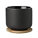 Produktbild Stelton Theo Becher mit Untersetzer, Stein, schwarz, 8 x 8 x 8 cm