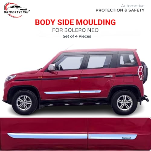 Image of Car Door Body Side Beading /Molding /Cladding for Mahindra Bolero Neo Set of 04