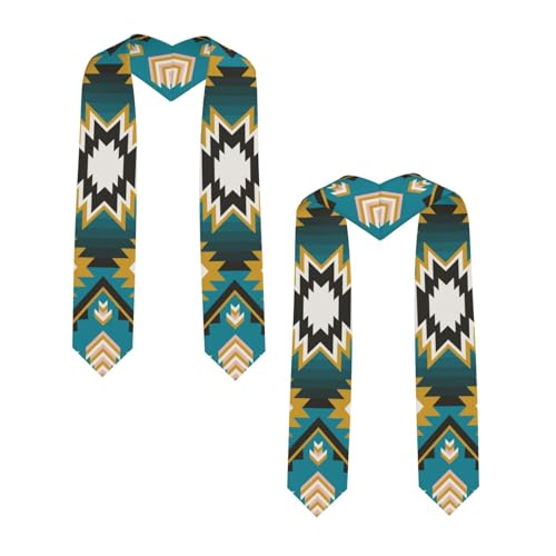 Native American Pattern Shawl 36in×5.1in Graduate Honor Stole，Unisex Graduation Gifts2