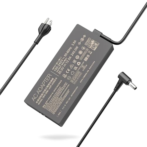 Image of 240W AC Adapter ADP-240EB B Fit for ASUS ROG Zephyrus G14 G15 G16 M16 S15 S17 GA401 GA402 GU603 Duo 15 TUF F15 A16 Gaming Laptop Charger ProArt StudioBook 16 Fast Charging Power Supply Cord