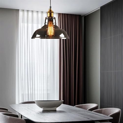 Suspension en verre style industriel nordique et douille E27 chic