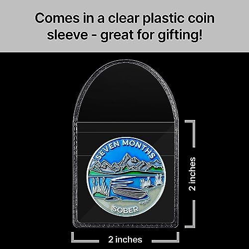 Image of The Achieve Mint 10 Months Sober Token | Ten Month Sober Chip | Non-AA Gift, Non-Religious Medallions for Men and Women Celebrating Sobriety