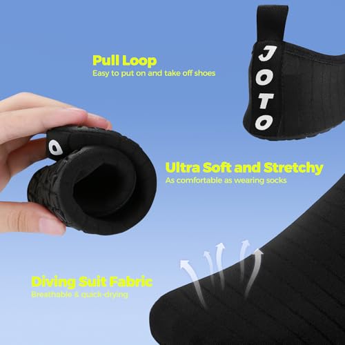 Foto von JOTO Wasserschuhe für Damen Herren Kinder, Unisex Badeschuhe Strandschuhe Quick-Dry Schnelltrockend Aquaschuhe Schwimmschuhe Surfschuhe Barfuß Schuhe