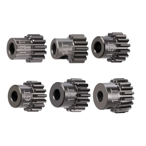 LSG 6Pack Aluminum 48P 3.175mm Pinion Gear Sets 13T 14T 15T 16T 17T 18T Motor Gears Racing Transmission Pinion for 1/10 RC Motor Upgrade Part