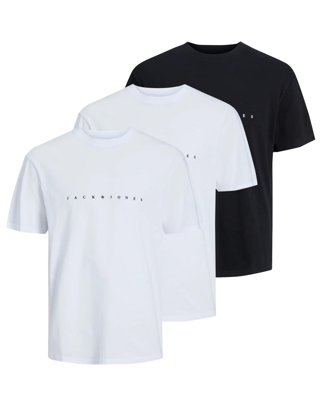 JACK & JONES Herren JJSTAR JJ Tee SS MP, A/2 x Black/White, XS