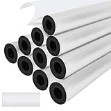 10 Pack Self-Adhesive Pipe Insulation Sleeve, Pre-Slit Foam Tube with Aluminum Foil Cover for Winter, Spigot, Sprinkler, Water Heater Pipes, Scratch-Proof and Non-Corrosive (Silver, 1.3 Ft x1/2 Inch)