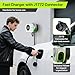FlowGo EV Charger Level 2 Hardwire 50A Smart Electric Car Home Charger Motion-Activated Display 240V with NEMA 14-50 Plug J1772 Connector 25FT Cable APP and WiFi Vehicle Charging Stations ETL Listed