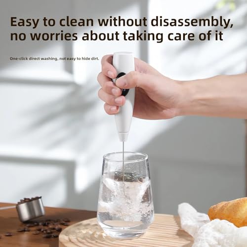 Image of Rechargeable Milk Frother Handheld, Hand Mixer Wand with 3-Speed, Digital Display Drink Mixer Wand, Coffee Frother Handheld for Cappuccino Latte, Portable Hand Mixer