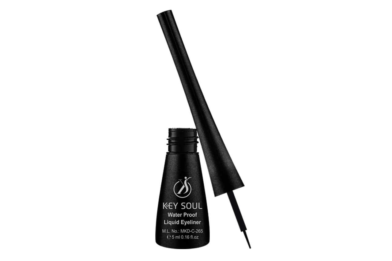 MAAN ORGANIC FARMS Key Soul Eyeliner (5ml) - Black, Smudge Proof, Water Resistant, Long-lasting, Rich Colour, Easy Application 1