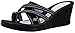 Skechers Women's Cali Rumblers Black/Lavender Wedge Sandal 11 M US