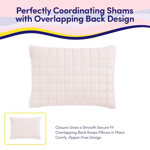 Image of Kids Twin Size Bed in a Bag Tufted Comforter & Sheet Set - Complete Bedding Set with Corner Strap Fitted Sheet, Ultra Soft Lightweight All Season Comforter, Girls Bedroom, Dorm, Guest Room