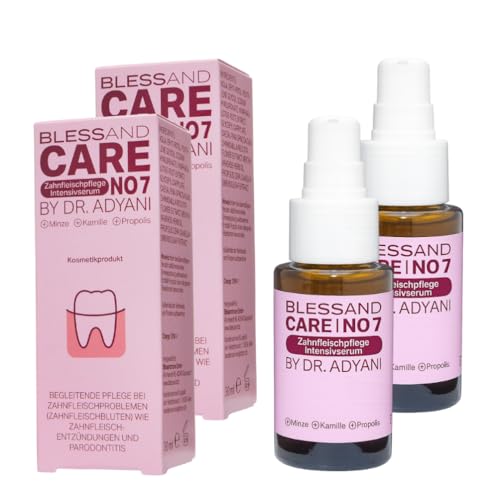 BLESSAND Zahnfleischgel Intensivserum No.7 by Dr. Adyani 2 x 30 ml Vorteilspack | Begleitende Pflege bei Zahnfleischproblemen Zahnfleischbluten Entzündungen & Parodontitis