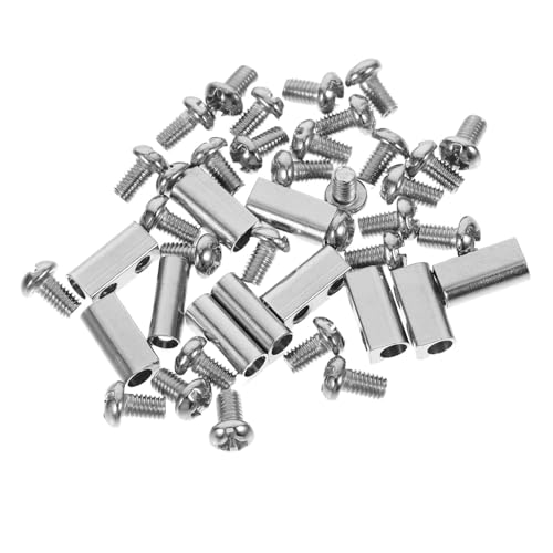 PartyKindom 10 pièces Lot de Clips Réglables pour Câble Métallique Double Câble Ajustable Fixation Sécurisée pour Suspensions et Industriels et
