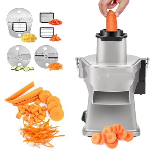 Eiwitany Electric Vegetable Dicer & Slicer -Commercial Food Processor for Dicing, Shredding, Slicing, French Fry Cutting