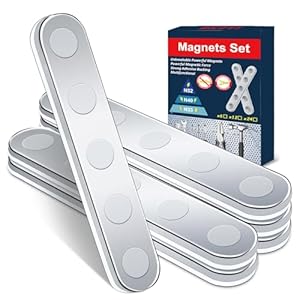 BKSAI Unzerbrechliche Magnete Selbstklebend Stark Magnetband zum Kleben Neodym Magnete Klebemagnete Magnetband Flach für Schule, Büro Fixierungskomponente (6, N33-Hält 450G)