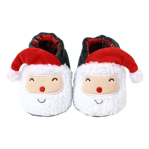 Newborn Infant Baby Christmas Shoes Santa Slippers Booties Anti-Slip Socks Boots Winter Warm Prewalkes