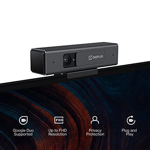Image of OnePlus Full HD USB Resolution TV Camera (only Compatible for OnePlus Q and U Series TVs) | Privacy Protection (Grey) (2021 Model)