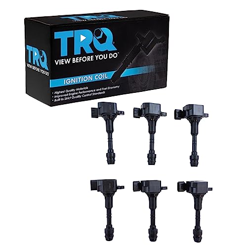 TRQ Ignition Coil Set Compatible with 01-04 INFINITI 01-21 Nissan 09-12 Suzuki