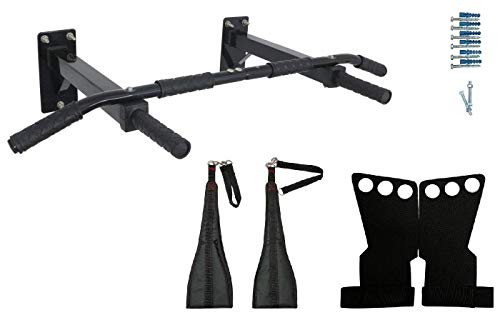 Image of Iso Solid Wall Mounted Pull Up / Chin Up Bar (Black)