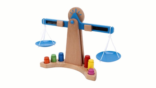 Image of Weighing Scale Toy, Teaching Aid Math Teaching Balance Scales Toy Educational with Tray for Children for School