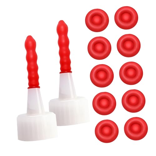 Hemobllo tapones para sellado de tubos de masilla rojo 100 pcs miniatura 1