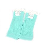 European American Arbeiten Sie bequeme Kinder Kinder Baby Crochet Strick Spitze Stiefel Stulpen Toppers-Bein-Wärmer Socken
