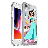 OtterBox Symmetry Series Disney Power of Princess Case for iPhone SE (2nd gen) and iPhone 8/7 (NOT Plus) - Retail Packaging - Oasis of Independence (Jasmine) (Silver Flake/Clear/Jasmine Graphic)