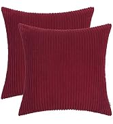 Amazon.com: HWY 50 Cream White Chenille Throw Pillow Covers 18x18 Inch ...